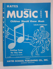Música infantil vintage 1 Hayes 1960 livro nunca usado músicas fotos instrumento comprar usado  Enviando para Brazil