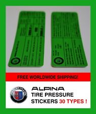 Tire pressure sticker for sale  Shipping to Ireland
