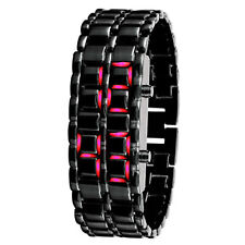 Usado, Lujo Para Hombre Reloj Deportivo Acero Inoxidable Fecha Digital LED Pulsera segunda mano  Embacar hacia Argentina