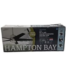 Hampton Bay Mena 54 pol. Ventilador de teto LED integrado interno/externo níquel escovado comprar usado  Enviando para Brazil