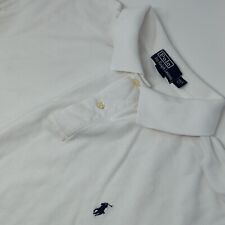 Polo Ralph Lauren Camisa Polo Para Hombre 2XLT Alta Malla Blanca Sólida Mangas Cortas segunda mano  Embacar hacia Argentina