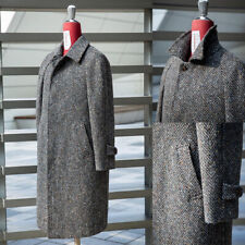 Casaco longo masculino cinza espinha de peixe mistura de lã inverno roupa de negócios, usado comprar usado  Enviando para Brazil