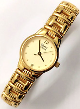 1996 Bulova Caravelle Quartz Gold Plated Women's Dress Watch 1990's -New Battery for sale  Shipping to South Africa