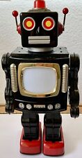 Usado, Robô de TV vintage casa de metal brinquedo de lata preto com caixa feito no Japão funcionando comprar usado  Enviando para Brazil