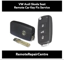 Serviço de reparo de chave de carro Volkswagen VW para Caddy 3 botões controle remoto fob estojo de bateria comprar usado  Enviando para Brazil