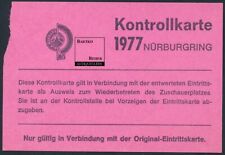 Kontrollkarte 1977 nürburgrin gebraucht kaufen  Berlin