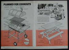 Charcoal Grill Smoker Cooker & Picnic Table How-To build PLANS for sale  Shipping to South Africa