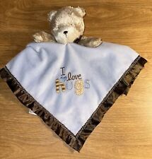 Cobertor de bebê Carters Child Of Mine I Love Hugs Lovey azul lã marrom acabamento urso comprar usado  Enviando para Brazil