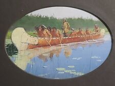 Frederic Remington Radisson and Groseollier 1906 Buffalo Bill  Canoe Small Print for sale  Shipping to South Africa