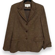 Bill Cost Tweed Blazer Jacket Women's XL Brown VTG Pockets Casual Lined Career for sale  Shipping to South Africa