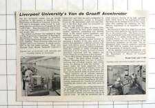 1962 Liverpool Universities Van De Graaff acelerador comprar usado  Enviando para Brazil