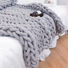 Cobertor de malha de chenille de mão macia grande fio grosso sofá cobertor de tricô  comprar usado  Enviando para Brazil
