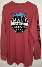 Camisa de surfista Maui and Sons grande manga larga cuello redondo informal deletrear logotipo segunda mano  Embacar hacia Argentina