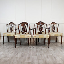 Set Of Six Antique Georgian Mahogany Hepplewhite Chairs c.18th Century - F229 for sale  Shipping to South Africa