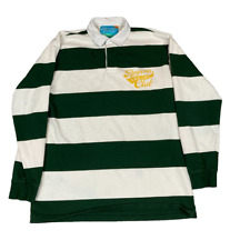 Usado, Camisa polo masculina de rugby Rowena Social Club listrada grande L Los Angeles verde branca comprar usado  Enviando para Brazil