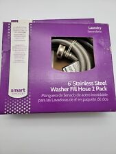 Smart Choice - Mangueira de enchimento de máquina de lavar de aço inoxidável 6' (pacote com 2) comprar usado  Enviando para Brazil