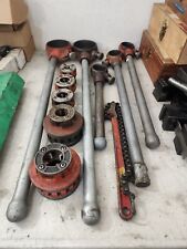 LOT OF 5 RIDGID RATCHET HEADS WITH PIPE HANDLE 2-12-R, 3 00-R, C-12,  W/5 Dies for sale  Shipping to South Africa