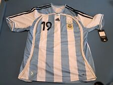 Camisa de futebol retrô Argentina adultos XL 2006 casa Messi número 19 comprar usado  Enviando para Brazil