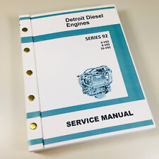 Used, GM DETROIT DIESEL SERIES 92 V92 6V92 8V92 16V92 ENGINE SERVICE REPAIR MANUAL for sale  Brookfield