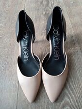 Zapatos de salón para mujer Calvin Klein Gloria de 2 tonos tacones D'orsay negros y desnudos talla 8 segunda mano  Embacar hacia Mexico