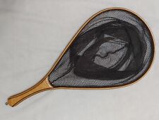 Vtg SPERREY Wooden Trout Fly Fishing Net black weave Maine USA two tone LL Bean? for sale  Shipping to South Africa