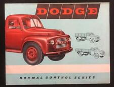 DODGE NORMAL CONTROL SERIES 1960 TRUCK LORRY WAGON DROP SIDE BROCHURE for sale  UK