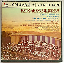 Used, 7-1/2ips Hatikvah on Mt Scopus Bernstein Stern Israel Philharmonic Reel Tape for sale  Shipping to South Africa