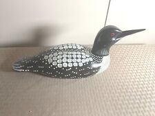  LL Bean Hand Painted Wooden Decoy LOON, used for sale  Middle River