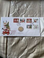 2020 Gibraltar Christmas 50p Stamp And Coin Cover 277 Of 1000 Ltd Edition for sale  Shipping to Ireland