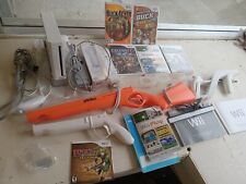 Nintendo Wii RVL-001 White Console Bundle W/ Controller 6 Hunting Games Manual  for sale  Shipping to South Africa