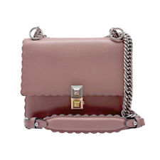 Autêntica bolsa de ombro tiracolo FENDI couro rosa empoeirado/silvertone - z0516 comprar usado  Enviando para Brazil