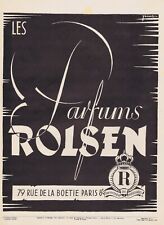 ▬►Publicité French Print advert - Parfum Perfume - ROLSEN - JIMO - 1946 comprar usado  Enviando para Brazil
