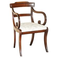 ELEGANT VINTAGE GILLOWS REGENCY STYLE MAHOGANY SABER LEG OFFICE DESK CHAIR for sale  Shipping to South Africa