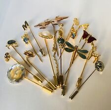 Vintage Pin Brooches Lot - Swarovski Crystal Society Enamel Butterfly Dragonfly, used for sale  Shipping to South Africa