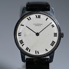 Reloj Universal Geneve Vintage esfera blanca correa de cuero usado como está segunda mano  Embacar hacia Argentina