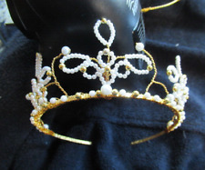 Tiara headdress pearl for sale  UK