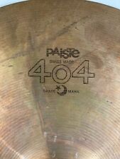 Paiste 404 18" Crash Cymbal vintage etiqueta preta - sem rachaduras comprar usado  Enviando para Brazil