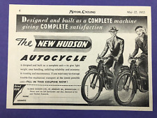 Hudson autocycle original for sale  BRIDPORT