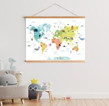 Weltkarte leinwand posterdruck gebraucht kaufen  Löbtau