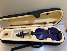 Violino Mendini By Cecilio para iniciantes para crianças e adultos, 1/2 MV metálico - roxo comprar usado  Enviando para Brazil