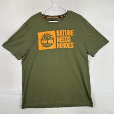 Usado, Camiseta Timberland Masculina XL Algodão Orgânico Verde Manga Curta Natureza Precisa de Heróis comprar usado  Enviando para Brazil