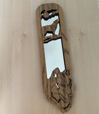 Espelho de parede Woodend Wolf corte pergaminho vertical 15,5 x 4,5 polegadas comprar usado  Enviando para Brazil