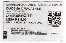 Ticket BRA Diadema - Mauaense Cadeira 15.08.2016, usado comprar usado  Enviando para Brazil