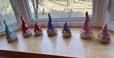 Lot Of 7 Gnomes By The Spring Shop Mixed Colors & Sizes Ceramic Garden Decor for sale  Shipping to South Africa