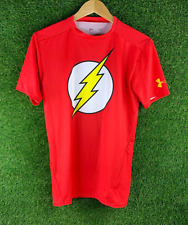 Camiseta Under Armour Para Hombre L Camisa Roja Flash Logotipo de Compresión DC Comic Heatgear segunda mano  Embacar hacia Argentina