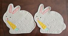 Conjunto de 2 tapetes acolchoados em forma de coelho Celebrate Easter Together comprar usado  Enviando para Brazil