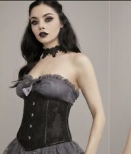 Espartilho vegano Widow by Dolls Kill Heart Goes last lace bordado Underbust P comprar usado  Enviando para Brazil