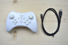 Wii U - Original Nintendo Wii U Pro Controller in Weiß inkl. USB-Ladekabel comprar usado  Enviando para Brazil