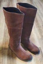 Bronx Womens Brown Suede Boots Size 39 US 8.5 Zipper Detail Knee High, used for sale  Shipping to South Africa