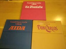 3 Cofanetti Grandi Opere Liriche, Giuseppe Verdi, 1977/1978 usato  Capriate San Gervasio